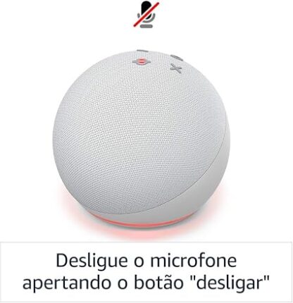 Echo Dot (4ª Geração): Smart Speaker com Alexa | Música, informação e Casa Inteligente - Cor Branca - Image 5