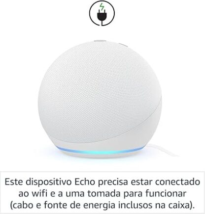 Echo Dot (4ª Geração): Smart Speaker com Alexa | Música, informação e Casa Inteligente - Cor Branca - Image 6