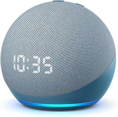 Echo Dot (4ª geração): Smart Speaker com Relógio e Alexa | Música, informação e Casa Inteligente - Cor Azul - Image 2