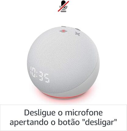 Echo Dot (4ª geração): Smart Speaker com Relógio e Alexa | Música, informação e Casa Inteligente - Cor Azul - Image 6