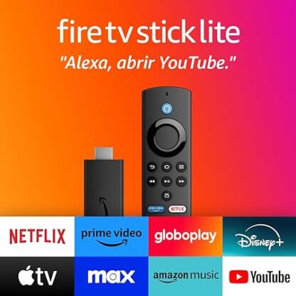 Fire TV Stick Lite | Streaming em Full HD com Alexa | Com Controle Remoto Lite por Voz com Alexa (sem controles de TV)