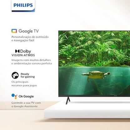 Smart TV Philips 50" 4K 50PUG7408/78, Google TV, Comando de Voz, Dolby Vision/Atmos, VRR/ALLM, Bluetooth - Image 2