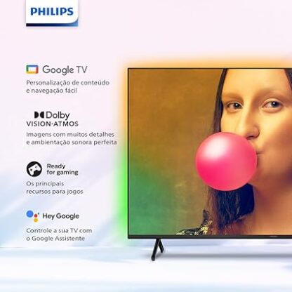 Smart TV Philips Ambilight 50" 4K 50PUG7908/78, Google TV, Comando de Voz, Dolby Vision/Atmos, VRR/ALLM, Bluetooth - Image 2